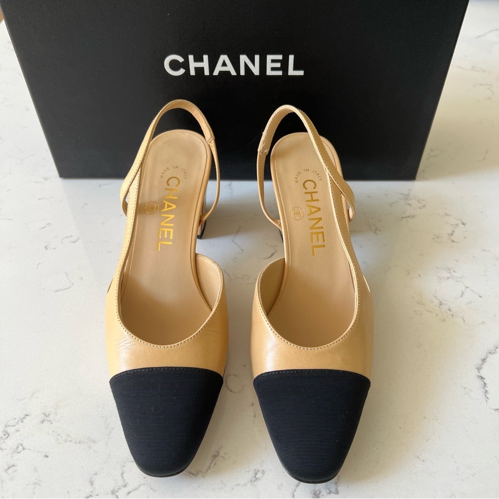 💯 AUTHENTIC CHANEL SLINGBACKS